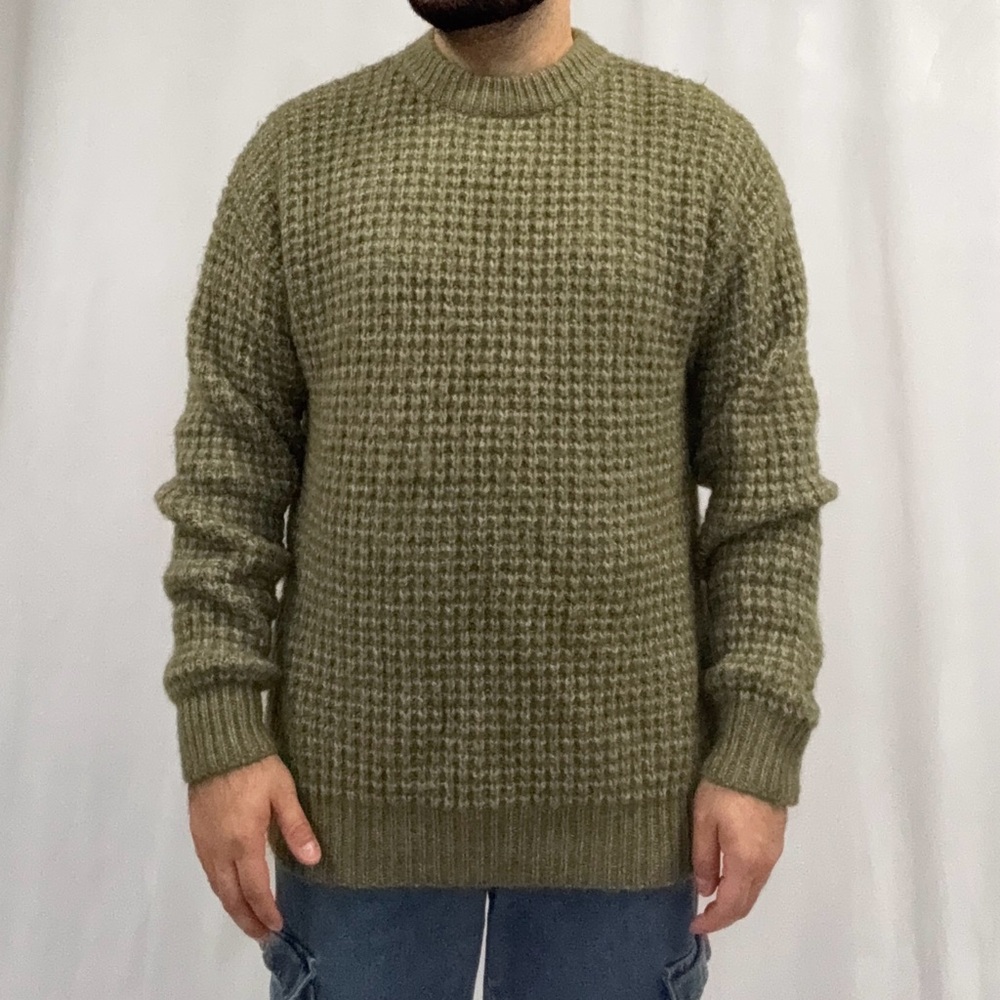 Zara Like New Olive Green Men's Sweater Size XL